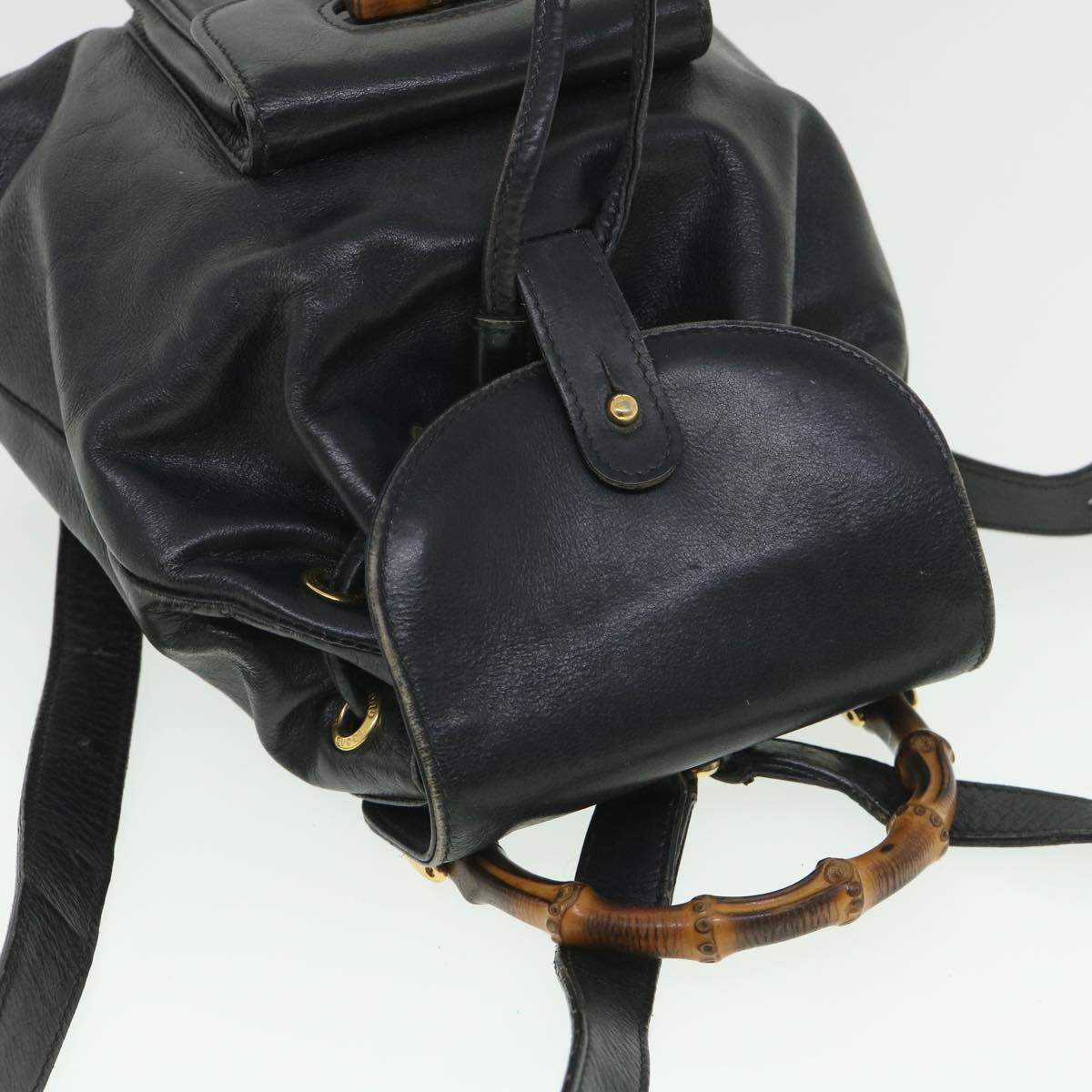 GUCCI Bamboo Backpack Leather Black 003 2058 0030 ep1813