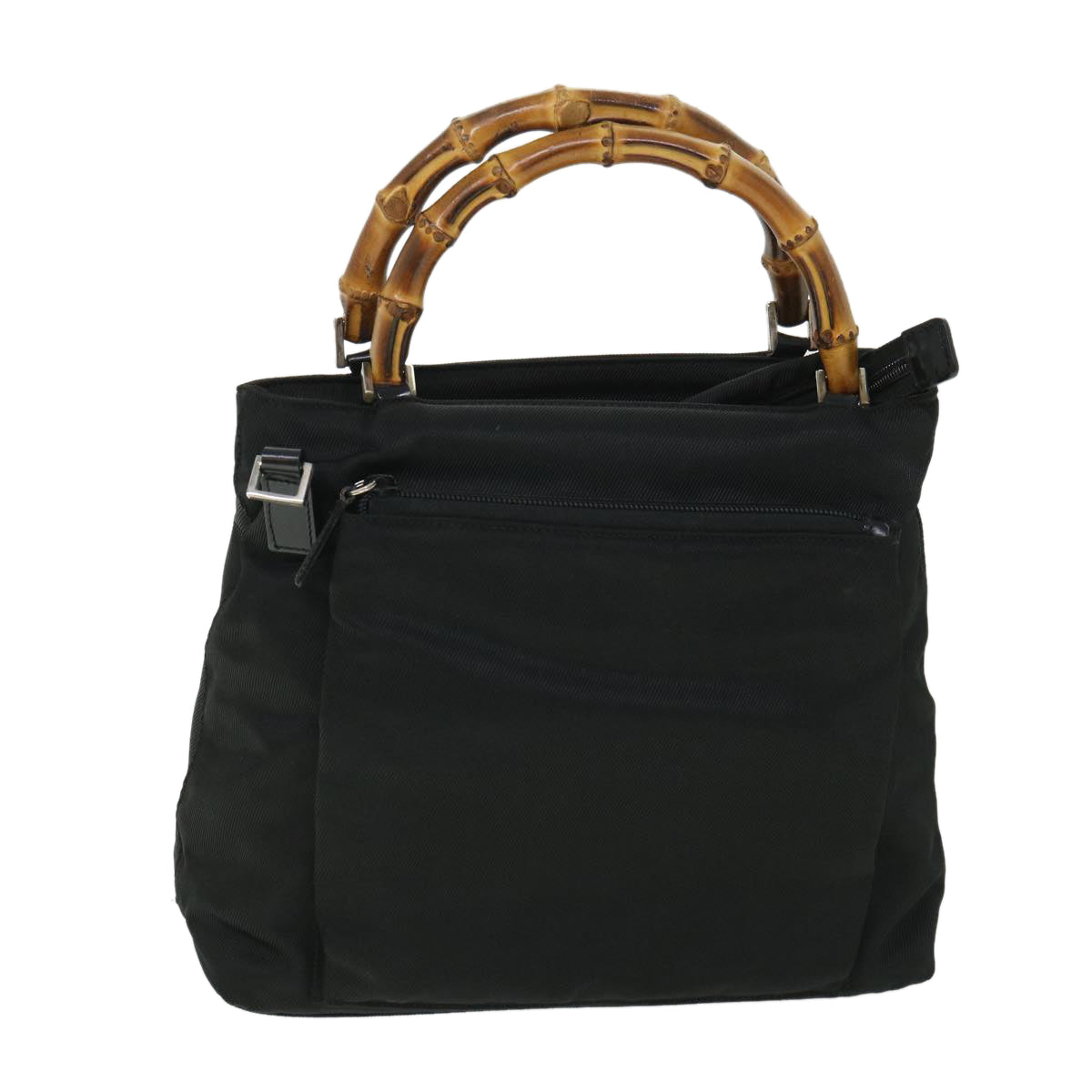 GUCCI Bamboo Hand Bag Nylon 2way Black 002 2058 0508 5 ep1817