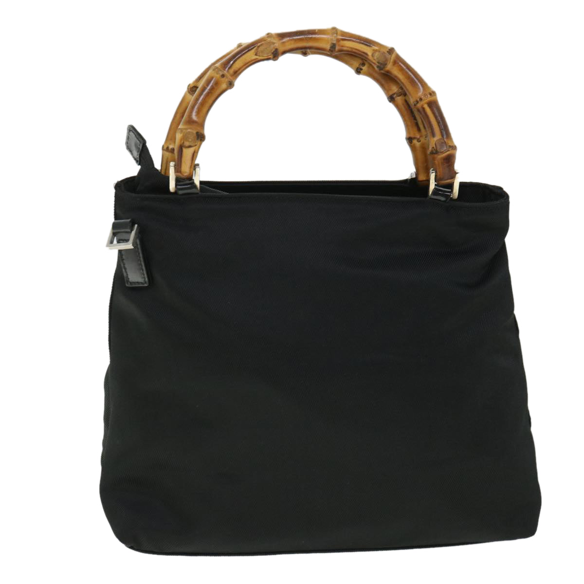 GUCCI Bamboo Hand Bag Nylon 2way Black 002 2058 0508 5 ep1817