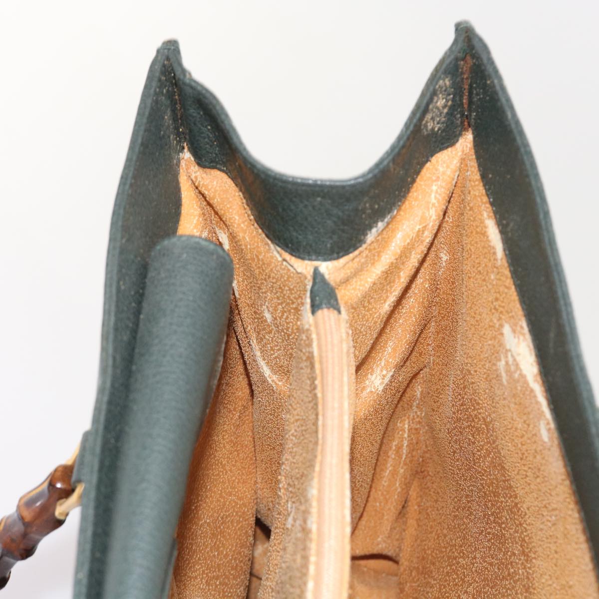 GUCCI Bamboo Hand Bag Leather Green 002 1186 0259 ep1822