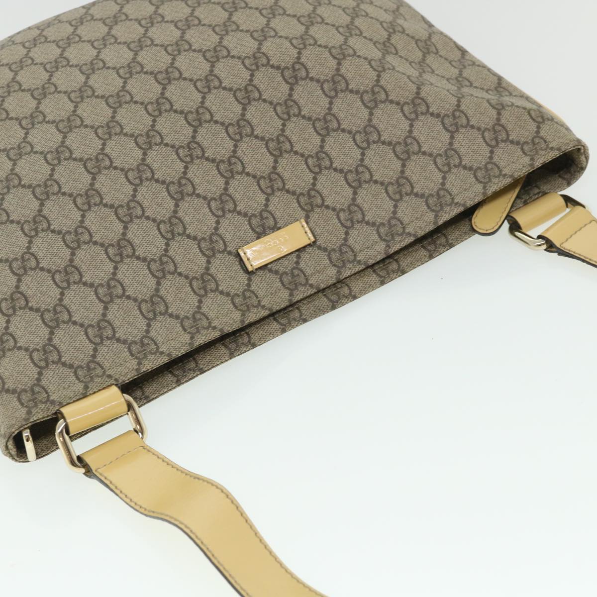 GUCCI GG Canvas Shoulder Bag PVC Leather Beige 201446 ep1824