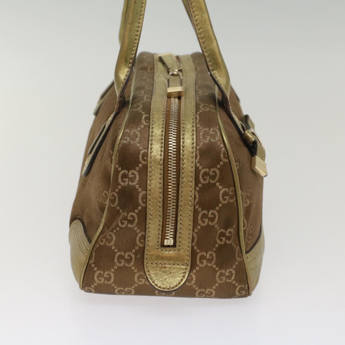 GUCCI GG Canvas Shoulder Bag Gold Tone 161720 ep1828