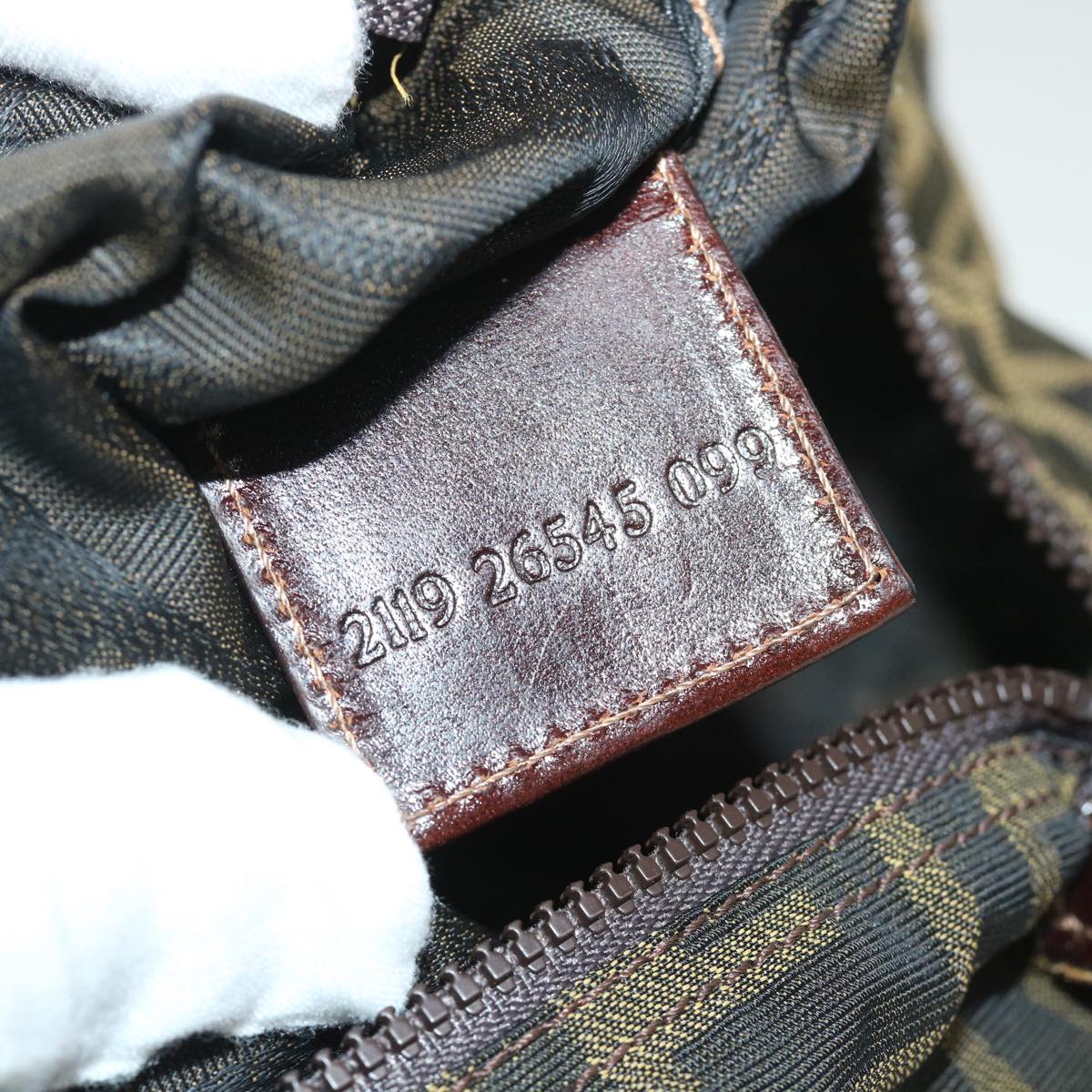 FENDI Zucca Canvas Pouch Black Brown 2119 26545 099 ep1838
