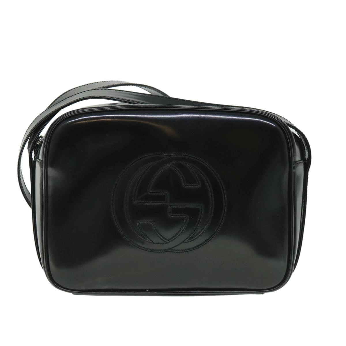 GUCCI Shoulder Bag Leather Black 007 2040 0261 ep1847