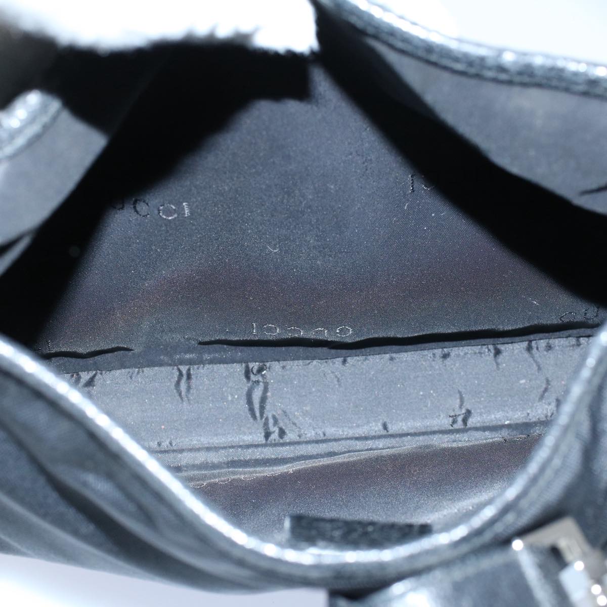 GUCCI Jackie Shoulder Bag Nylon Leather Black 001 3306 3444 ep1862