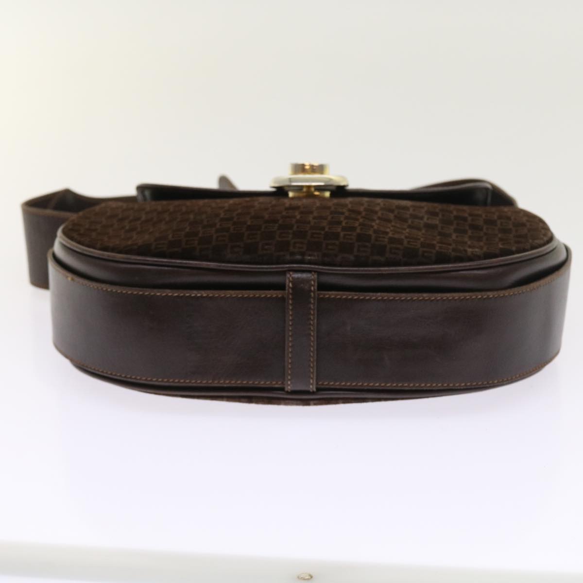 GUCCI Shoulder Bag Suede Brown ep1864