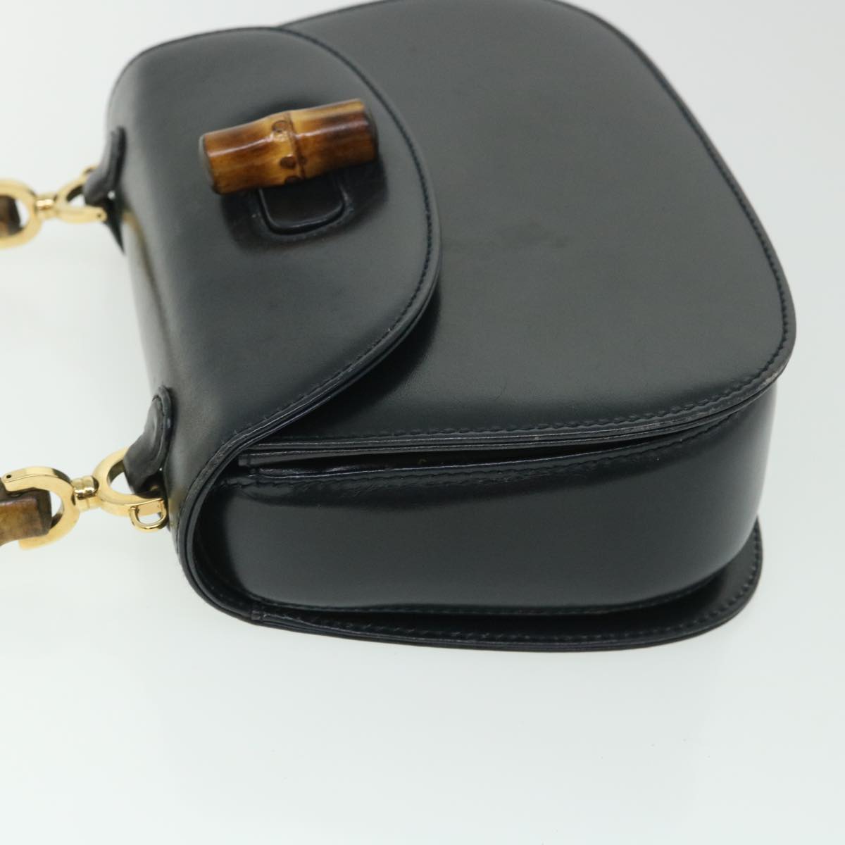 GUCCI Bamboo Hand Bag Leather Black 000 2040 0188 ep1870