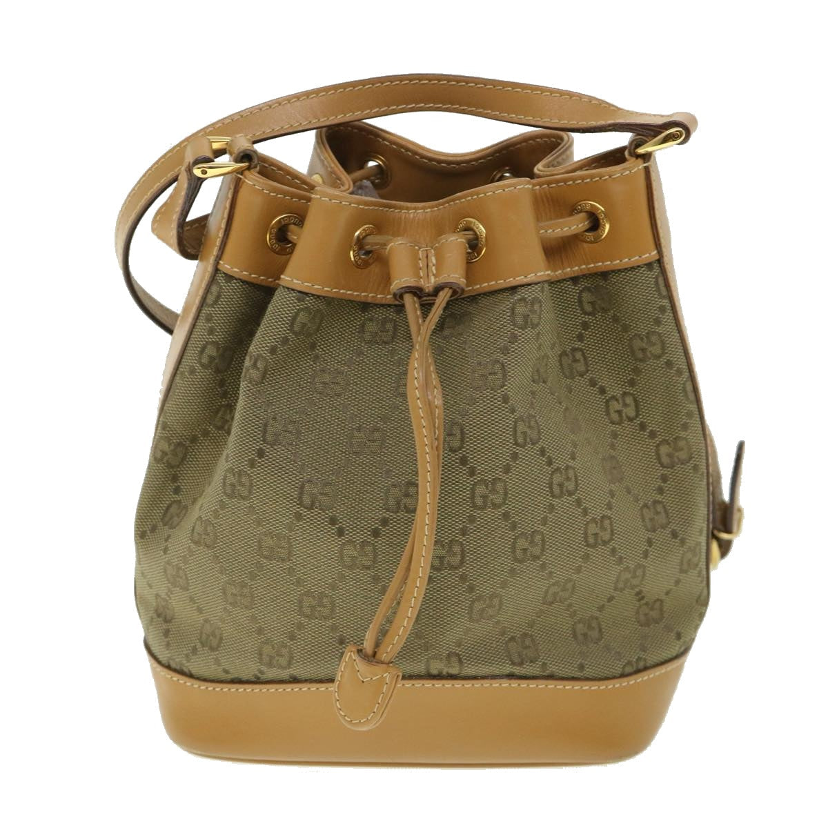 GUCCI GG Canvas Shoulder Bag Khaki Brown ep1871