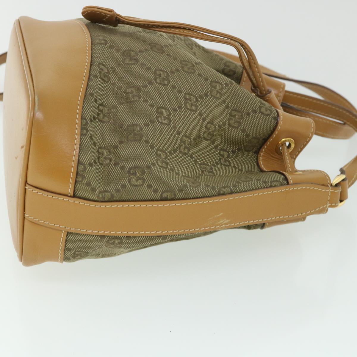 GUCCI GG Canvas Shoulder Bag Khaki Brown ep1871