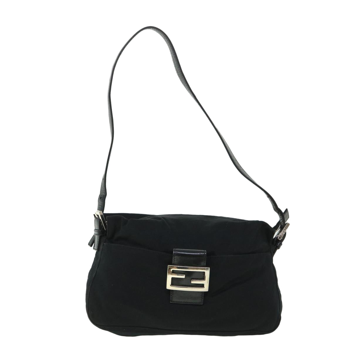 FENDI Mamma Baguette Shoulder Bag Nylon Black 2321 26566 009 ep1885