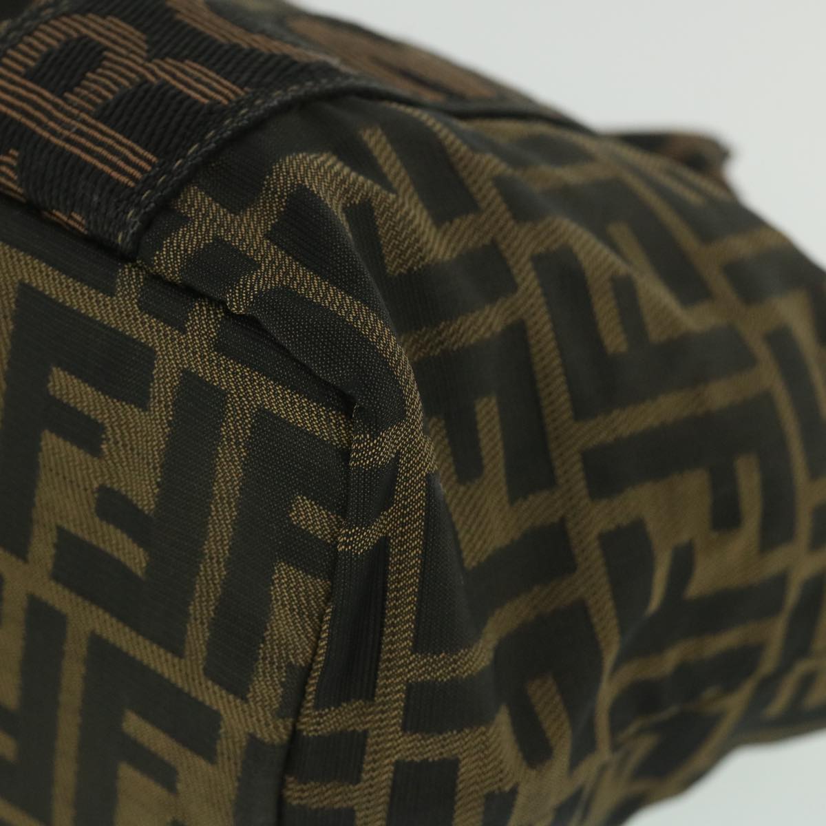 FENDI Zucca Canvas Hand Bag Black Brown ep2059