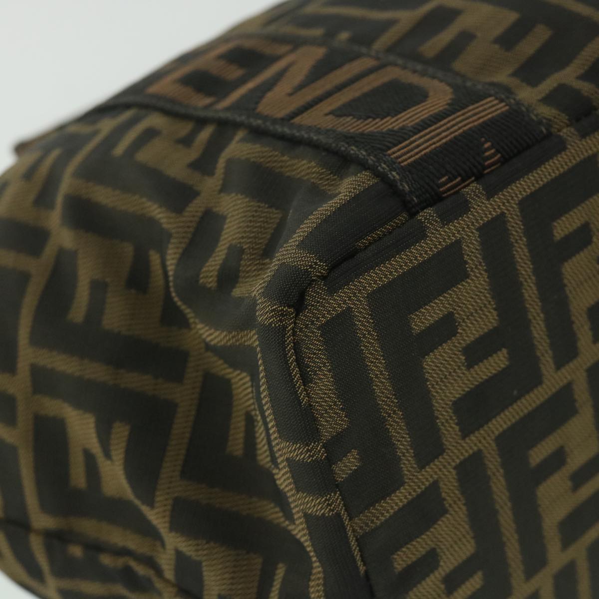 FENDI Zucca Canvas Hand Bag Black Brown ep2059