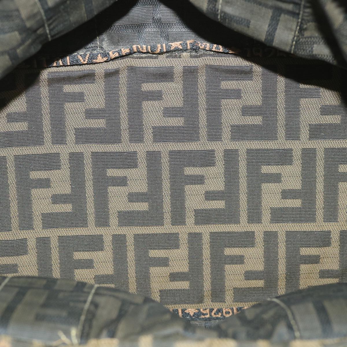 FENDI Zucca Canvas Hand Bag Black Brown ep2059