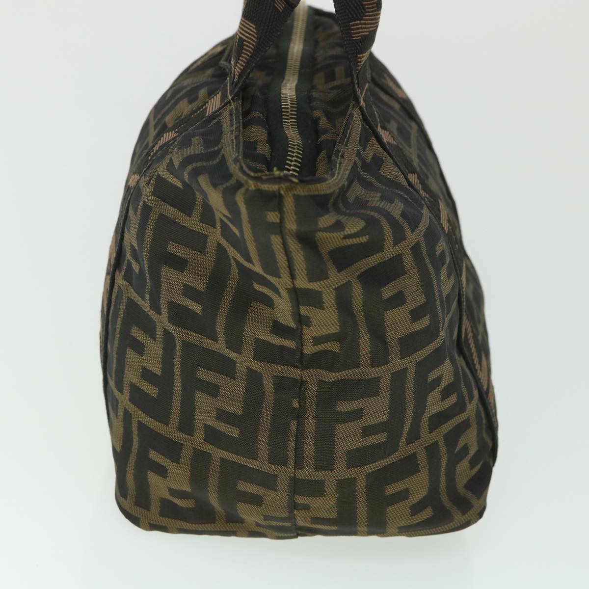 FENDI Zucca Canvas Hand Bag Black Brown ep2059