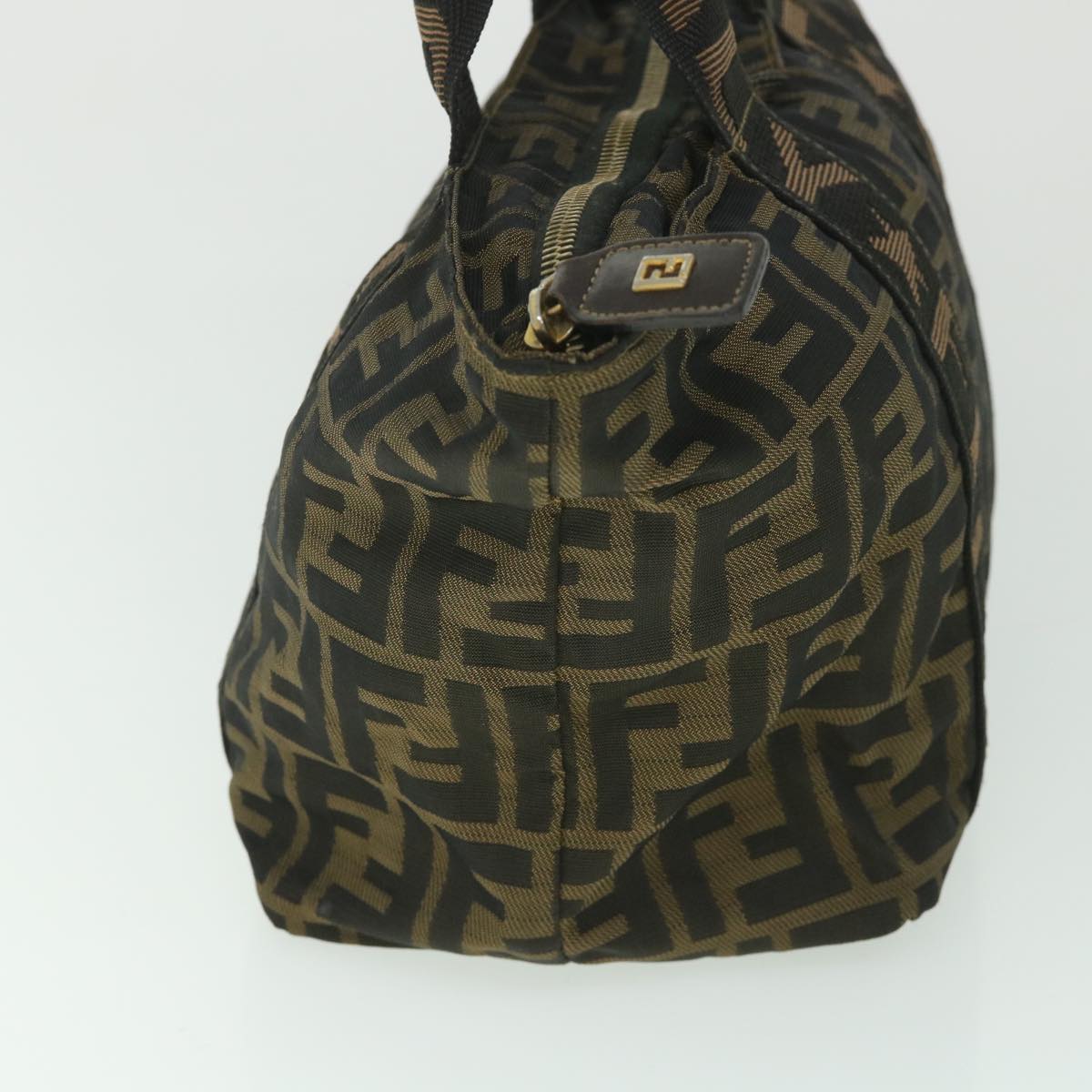 FENDI Zucca Canvas Hand Bag Black Brown ep2059