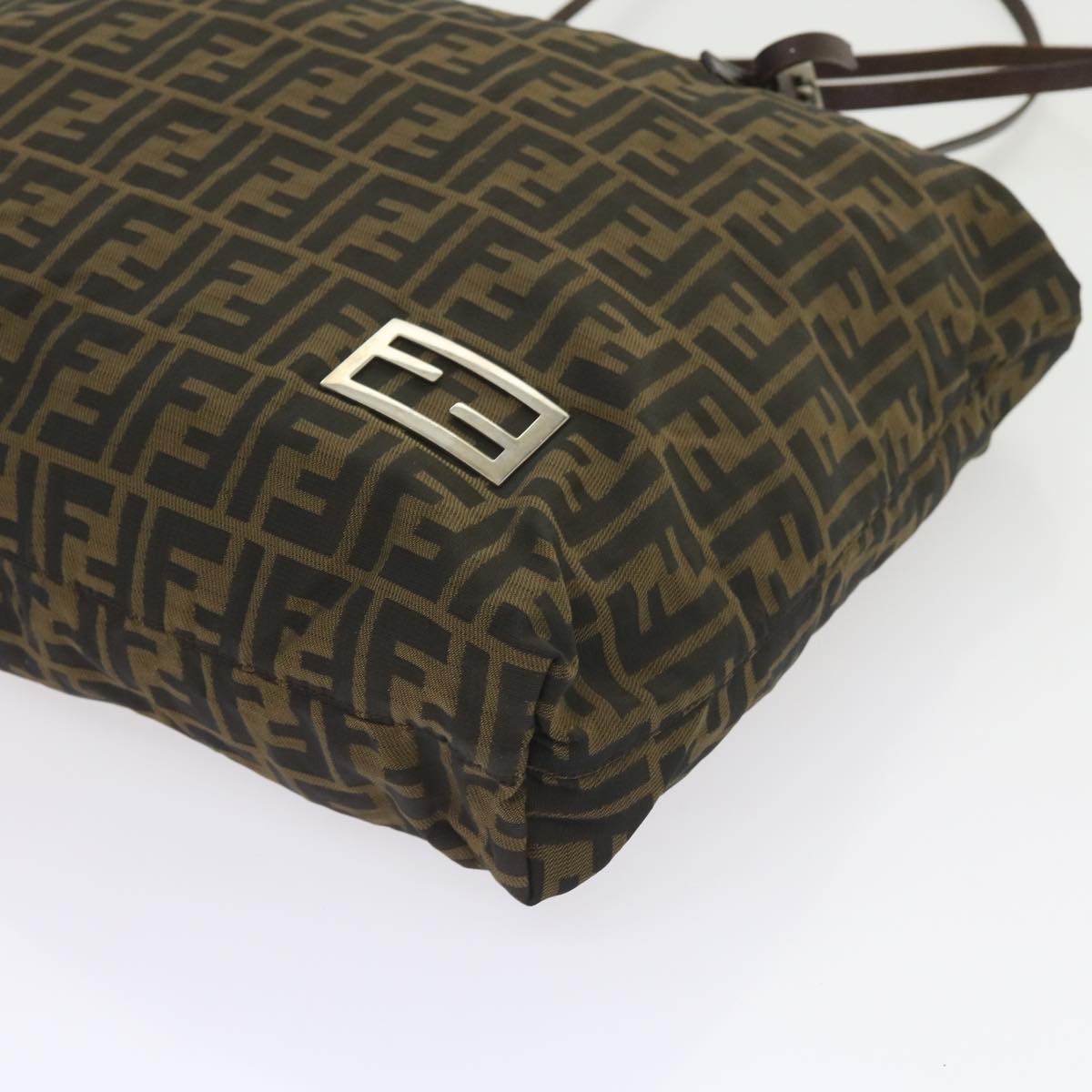 FENDI Zucca Canvas Tote Bag Black Brown ep2349