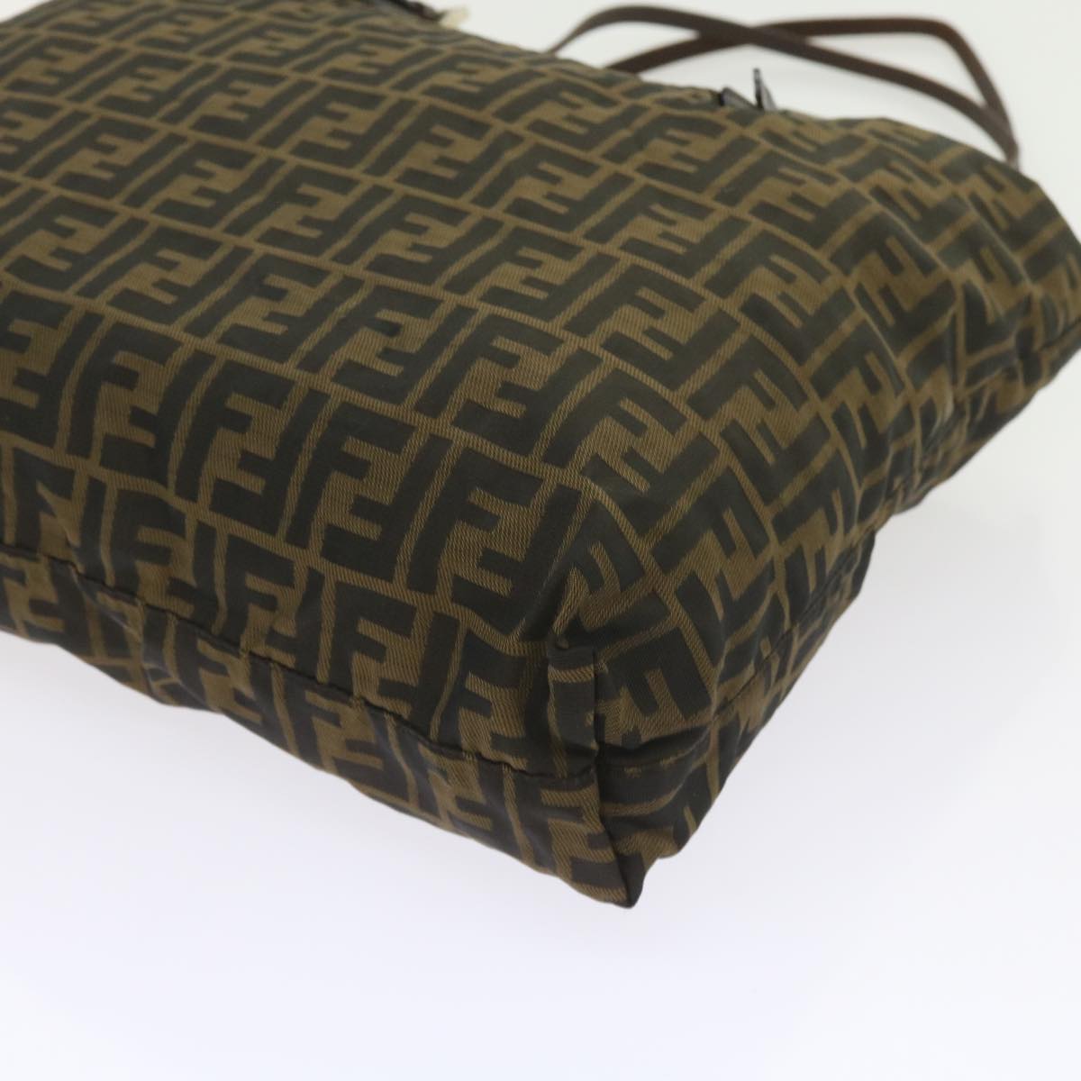 FENDI Zucca Canvas Tote Bag Black Brown ep2349