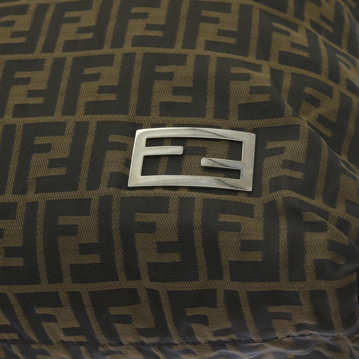 FENDI Zucca Canvas Tote Bag Black Brown ep2349