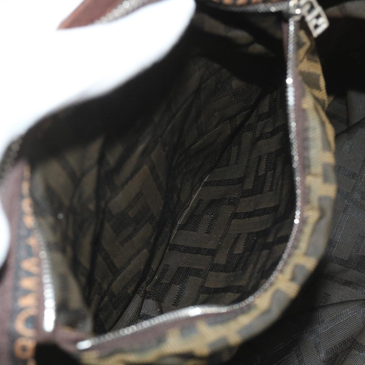 FENDI Zucca Canvas Tote Bag Black Brown ep2349