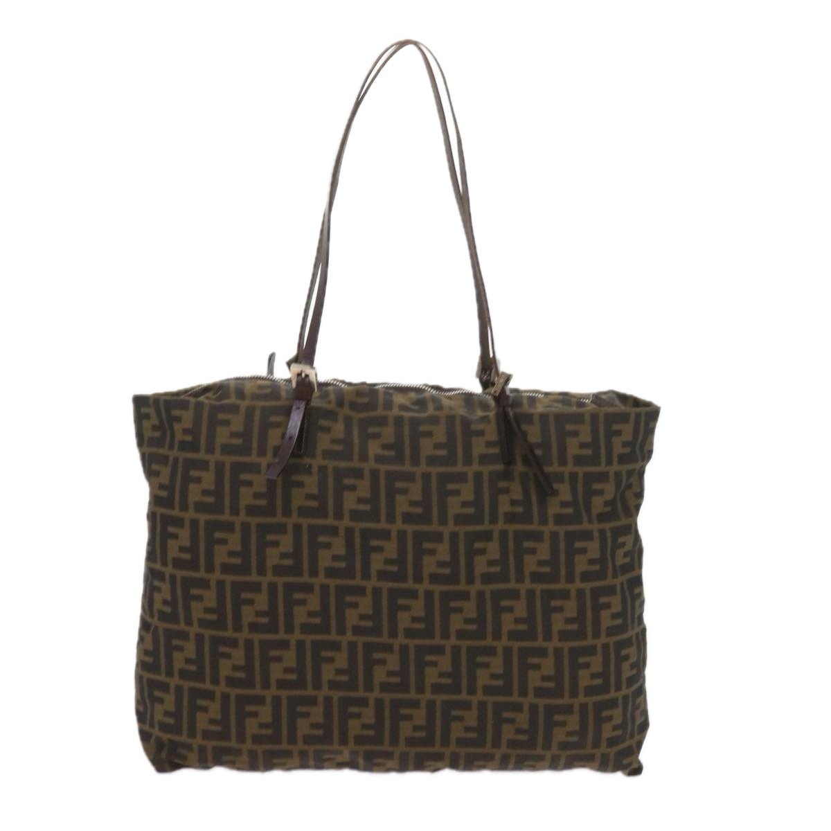 FENDI Zucca Canvas Tote Bag Black Brown ep2349