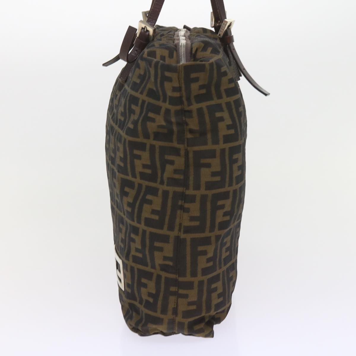 FENDI Zucca Canvas Tote Bag Black Brown ep2349