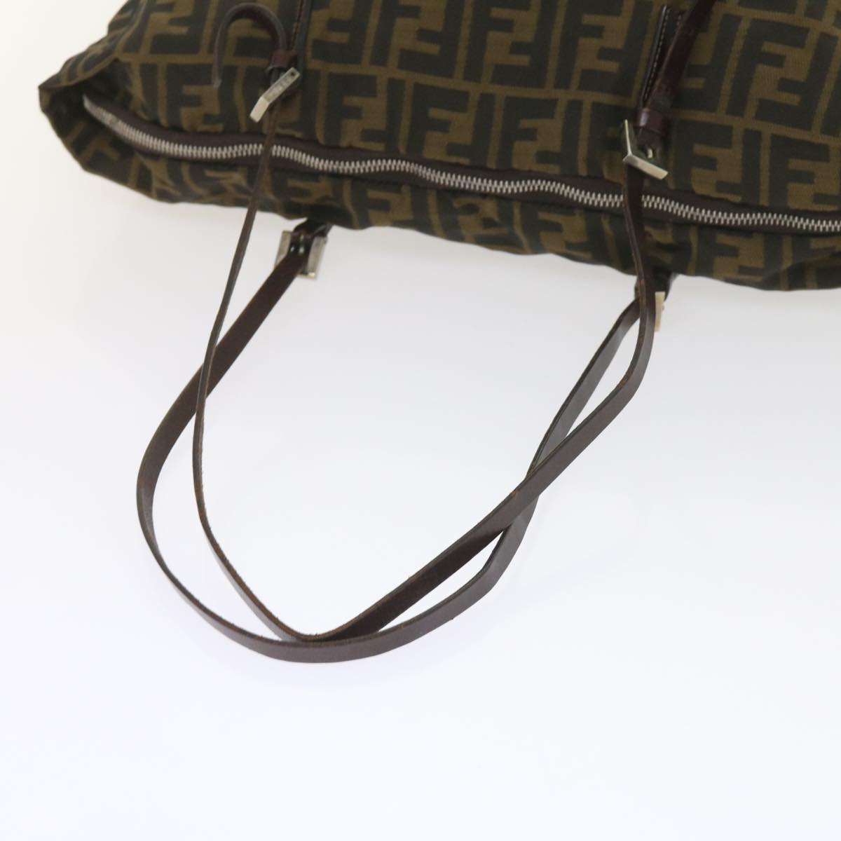 FENDI Zucca Canvas Tote Bag Black Brown ep2349