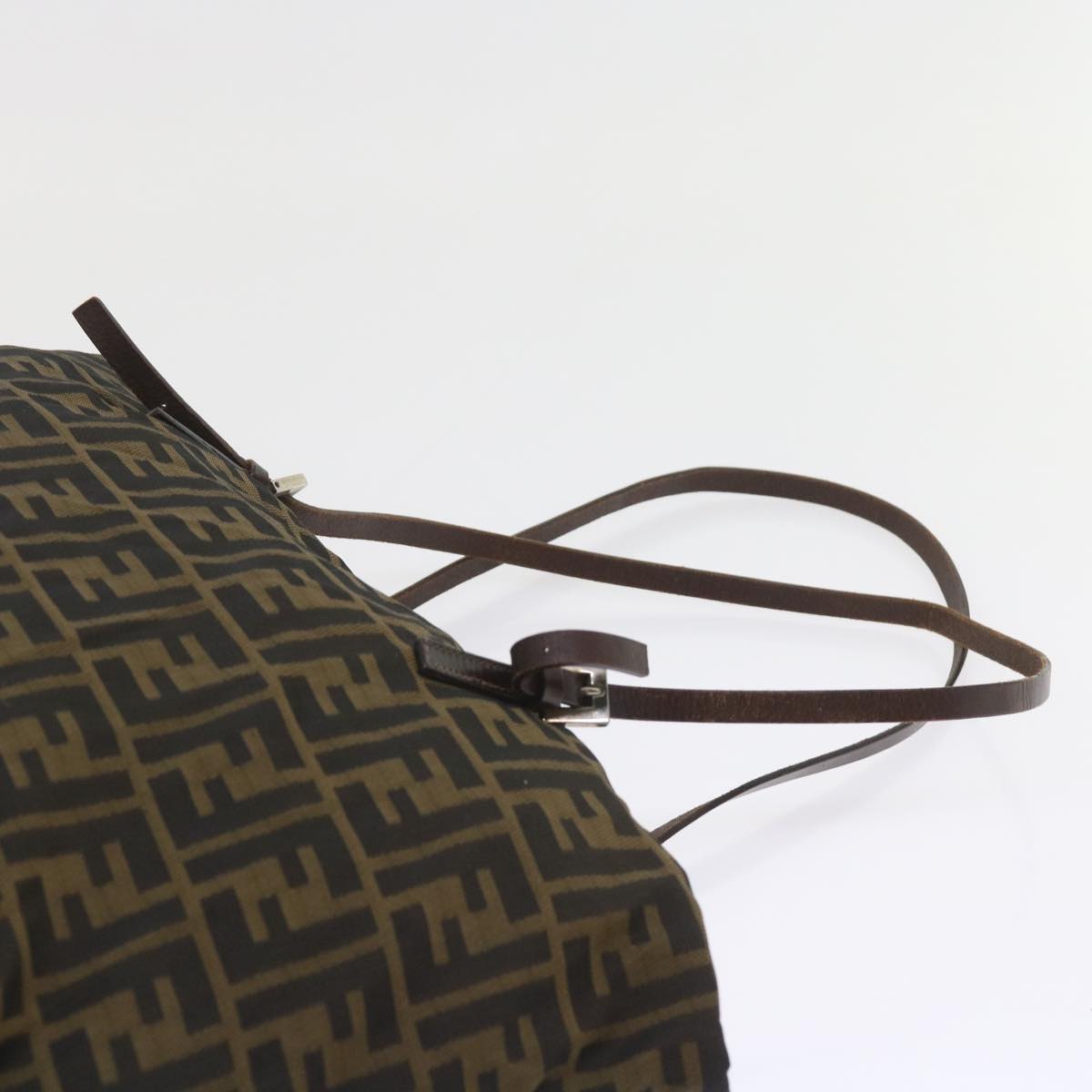 FENDI Zucca Canvas Tote Bag Black Brown ep2349