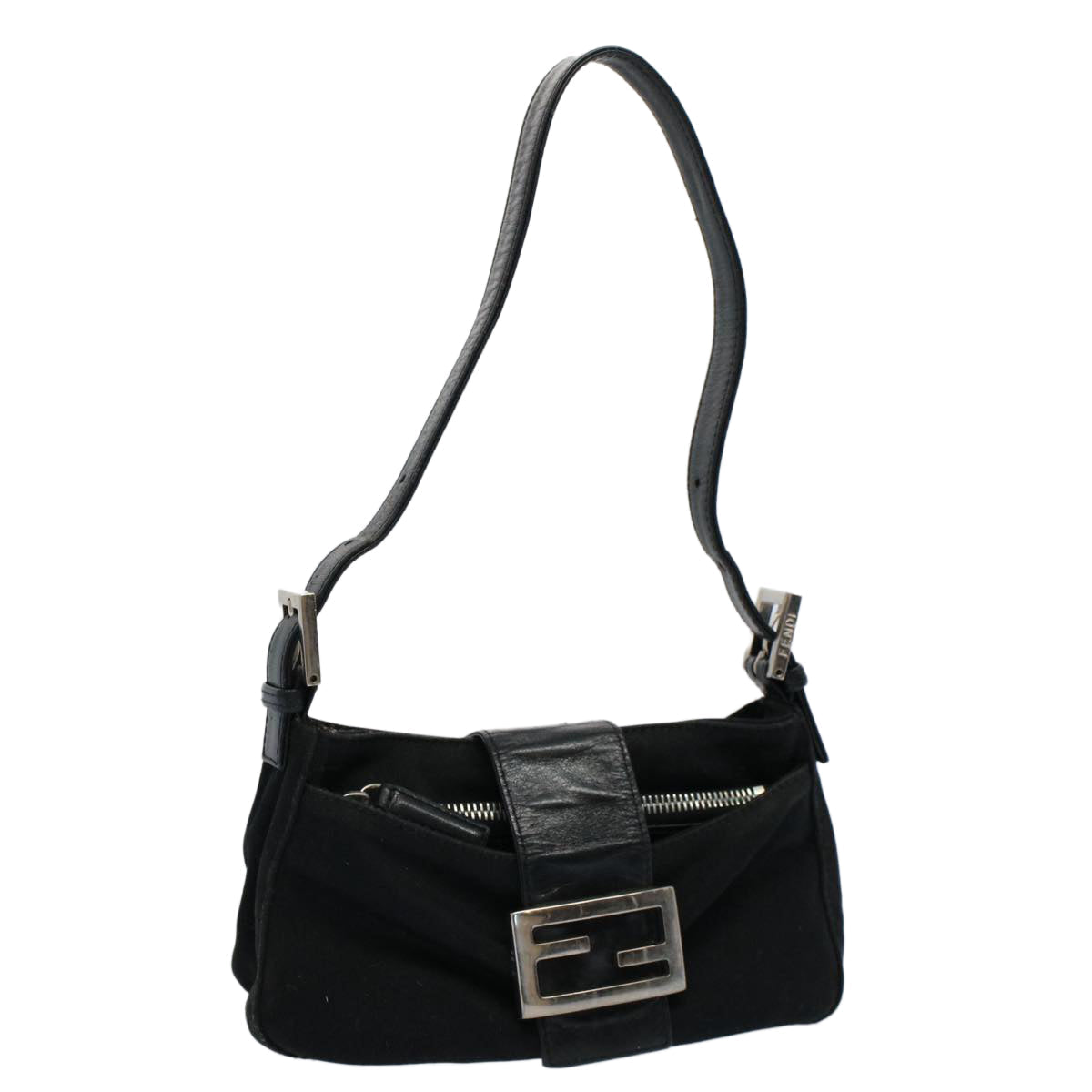 FENDI Mamma Baguette Shoulder Bag Nylon Black 2355 26723 009 ep2357
