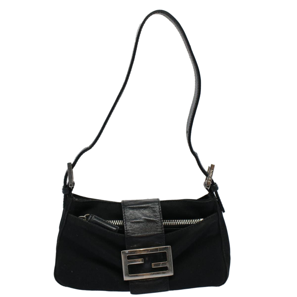 FENDI Mamma Baguette Shoulder Bag Nylon Black 2355 26723 009 ep2357