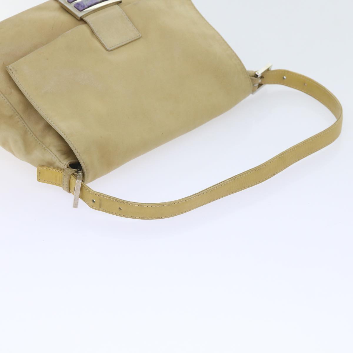 FENDI Mamma Baguette Shoulder Bag Leather Beige 2348 26325 009 ep2384