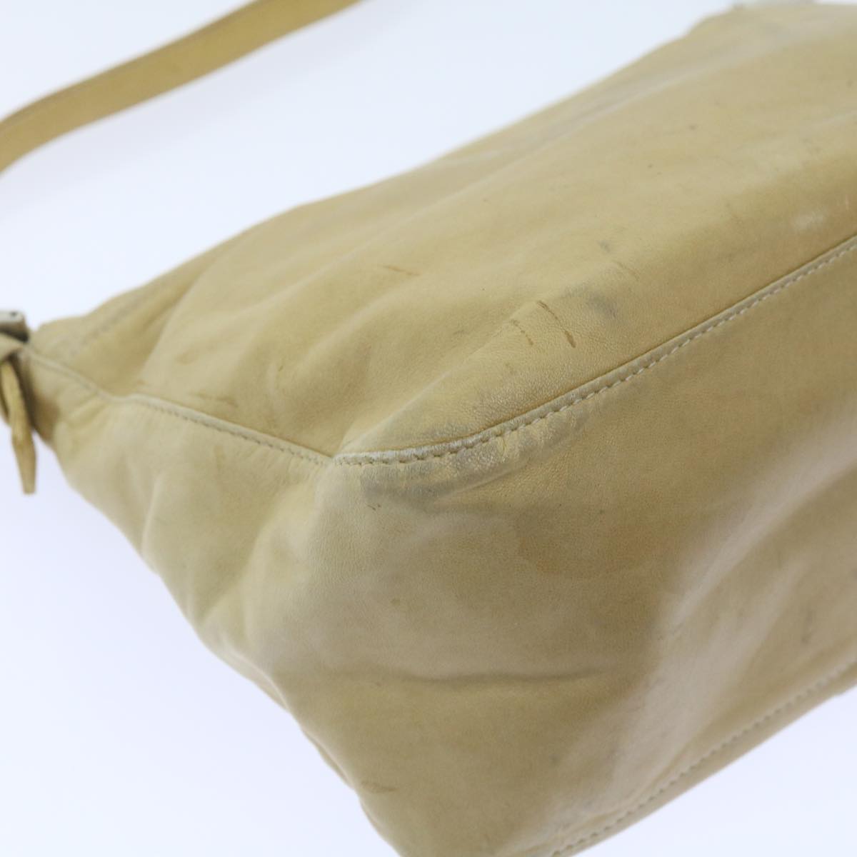 FENDI Mamma Baguette Shoulder Bag Leather Beige 2348 26325 009 ep2384