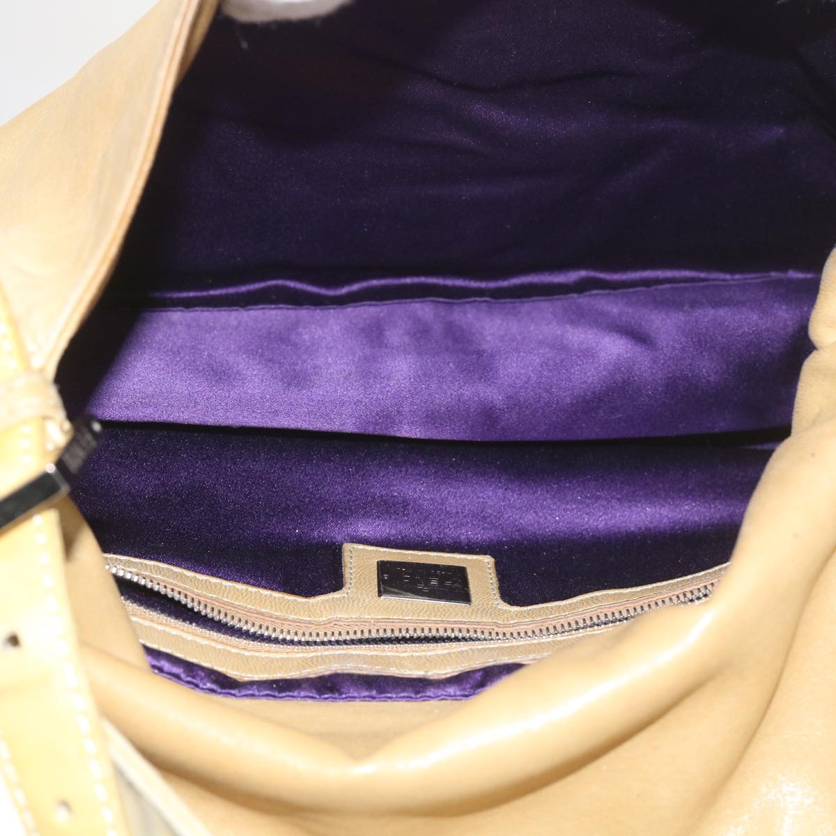 FENDI Mamma Baguette Shoulder Bag Leather Beige 2348 26325 009 ep2384