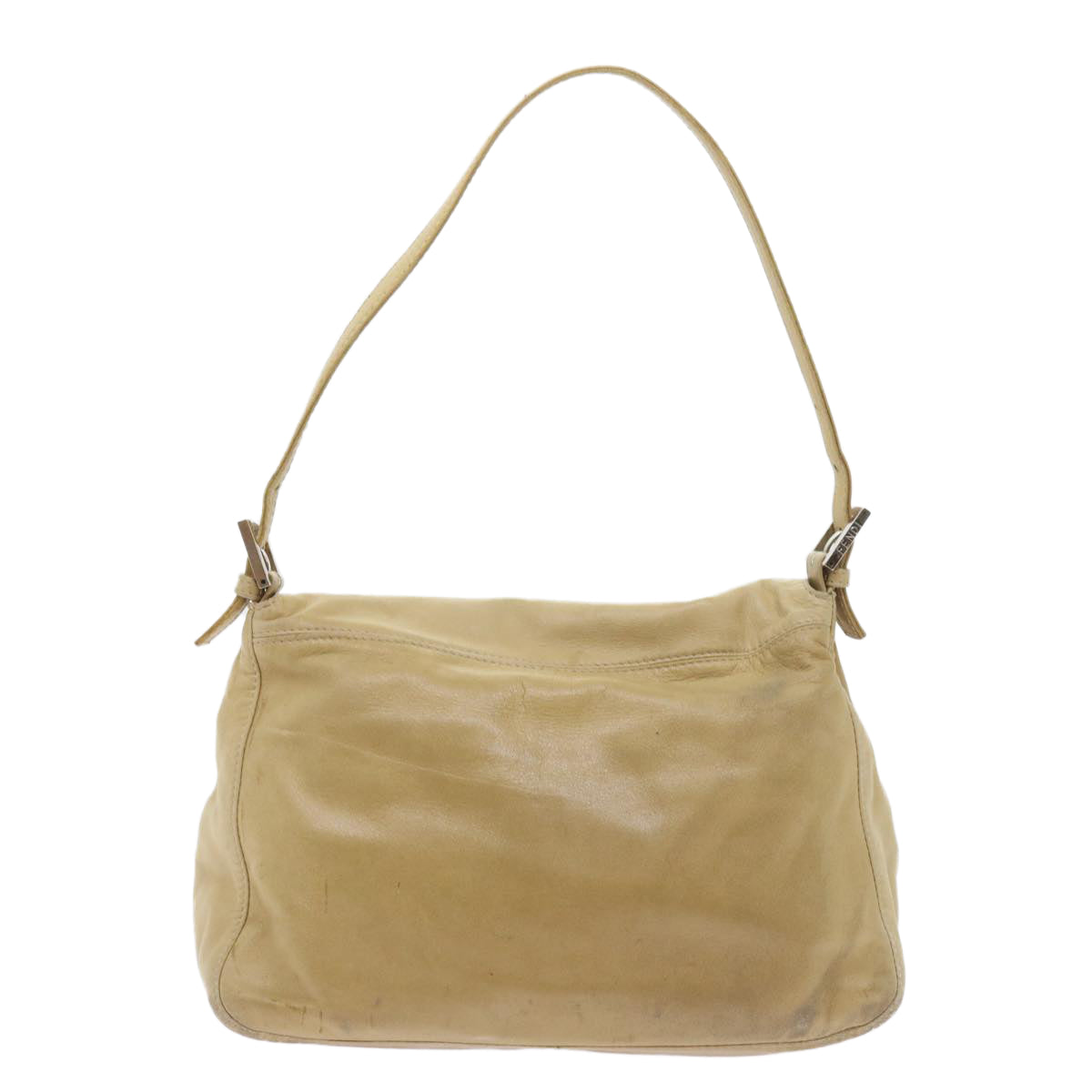 FENDI Mamma Baguette Shoulder Bag Leather Beige 2348 26325 009 ep2384