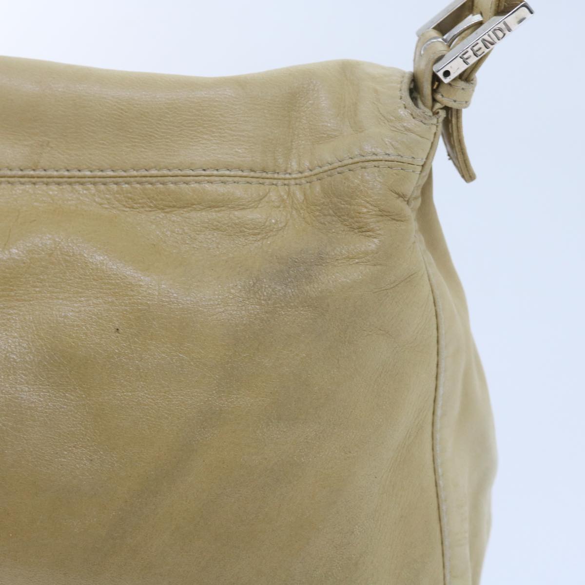FENDI Mamma Baguette Shoulder Bag Leather Beige 2348 26325 009 ep2384