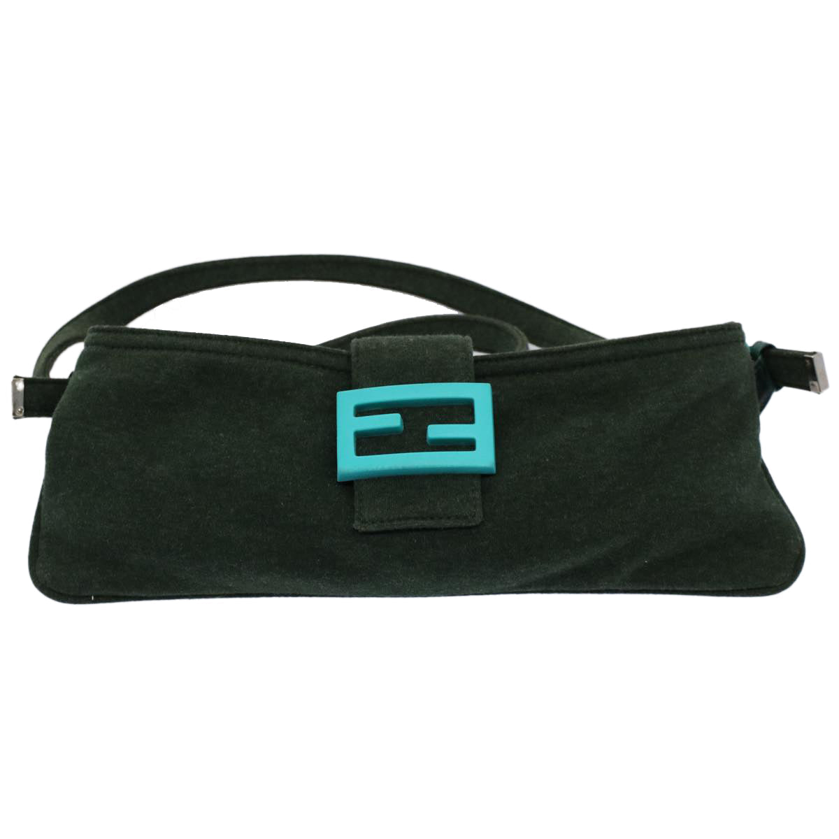 FENDI Mamma Baguette Shoulder Bag Nylon Green 2355 26685 009 ep2386