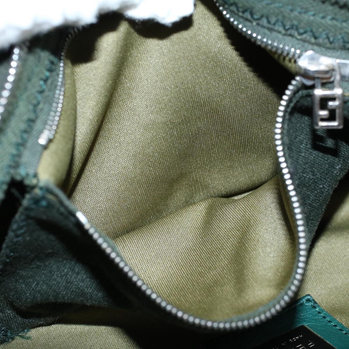 FENDI Mamma Baguette Shoulder Bag Nylon Green 2355 26685 009 ep2386
