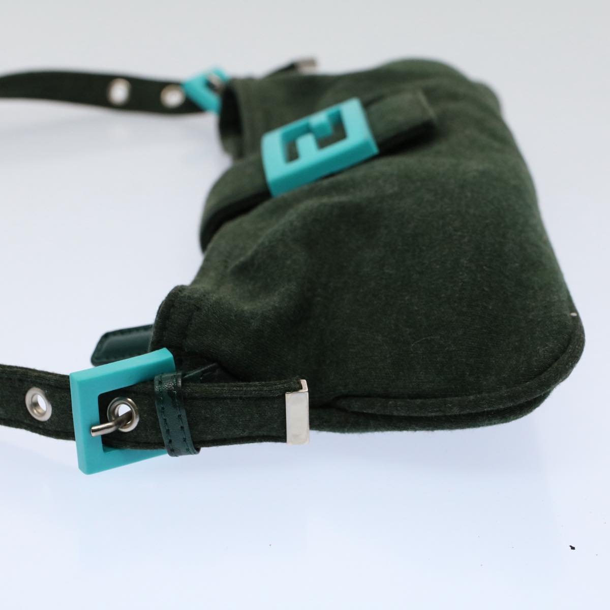 FENDI Mamma Baguette Shoulder Bag Nylon Green 2355 26685 009 ep2386