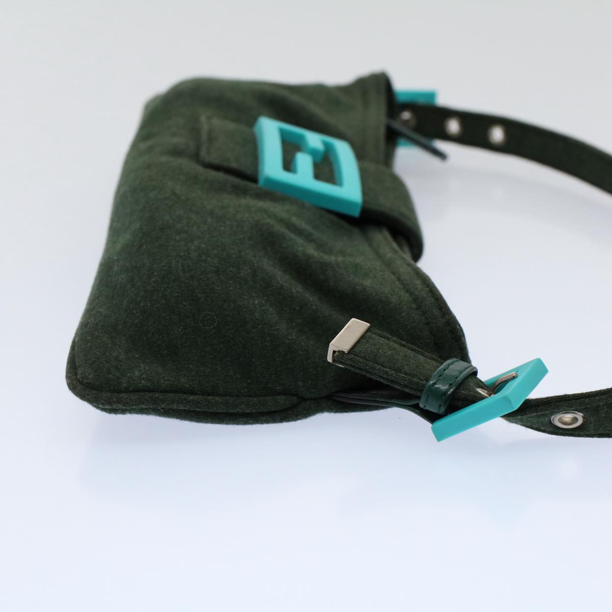 FENDI Mamma Baguette Shoulder Bag Nylon Green 2355 26685 009 ep2386