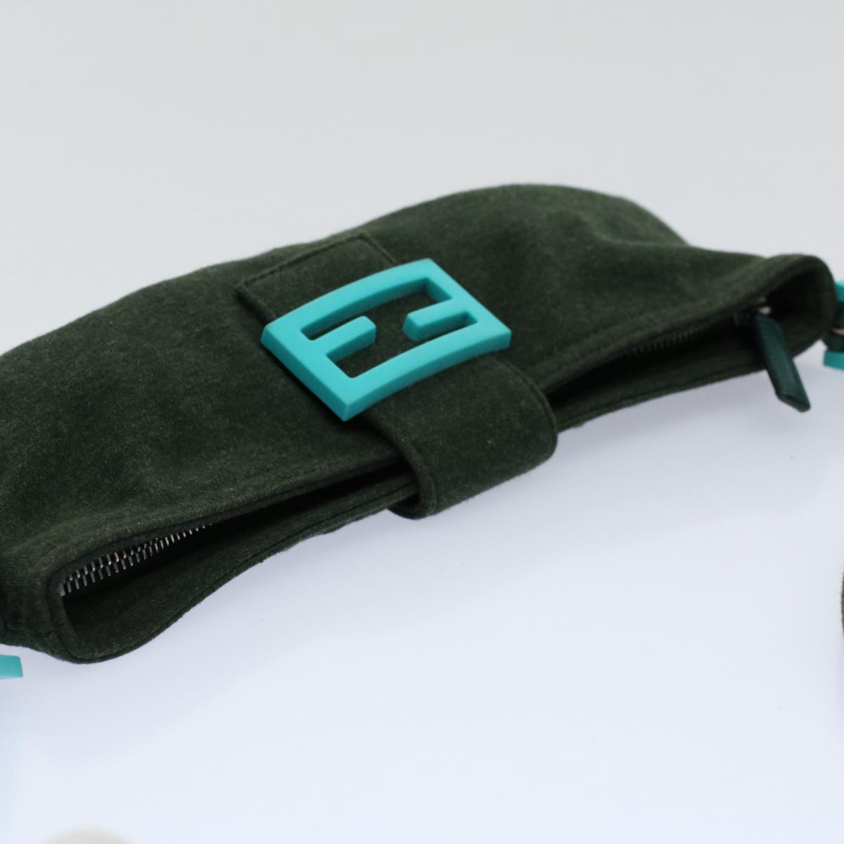 FENDI Mamma Baguette Shoulder Bag Nylon Green 2355 26685 009 ep2386