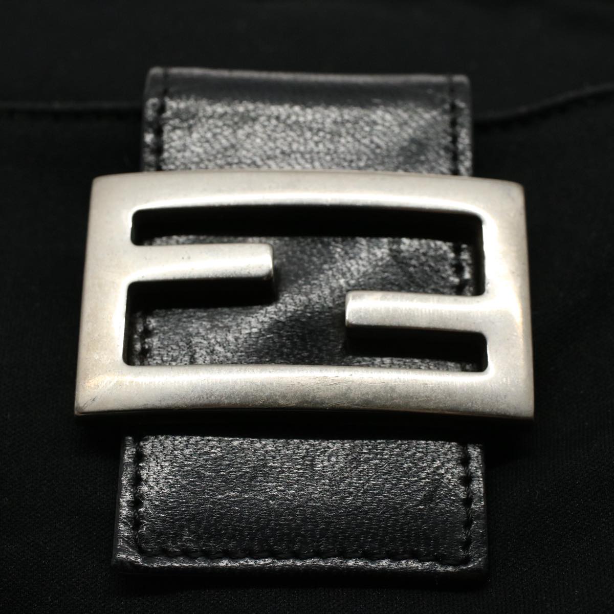 FENDI Mamma Baguette Shoulder Bag Nylon Black 2321 26566 099 ep2388