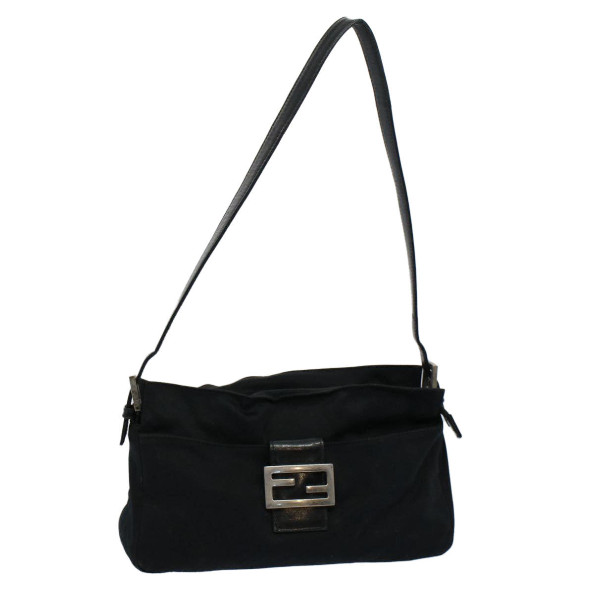 FENDI Mamma Baguette Shoulder Bag Nylon Black 2321 26566 099 ep2388
