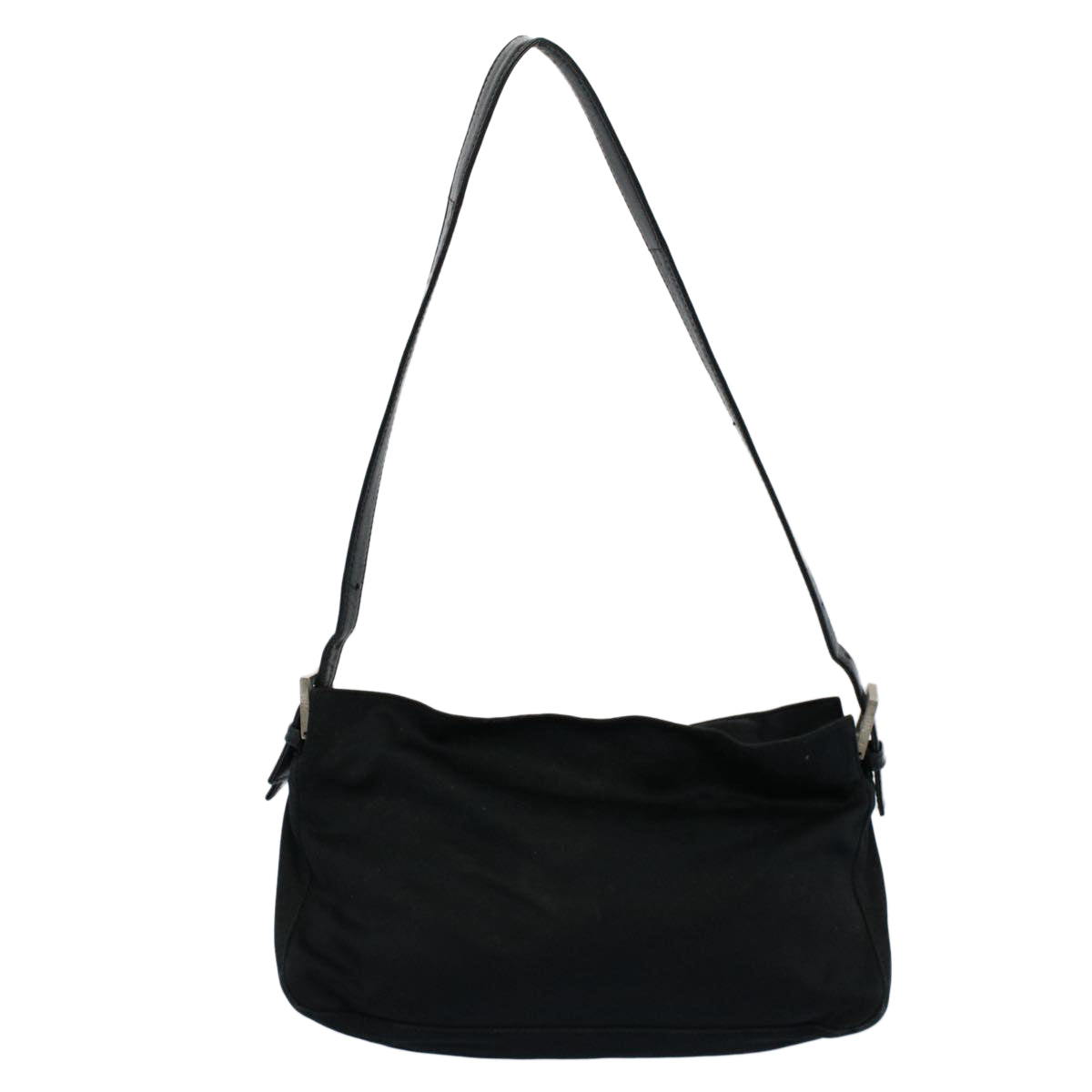 FENDI Mamma Baguette Shoulder Bag Nylon Black 2321 26566 099 ep2388