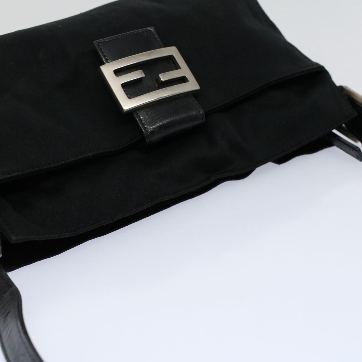 FENDI Mamma Baguette Shoulder Bag Nylon Black 2321 26566 099 ep2388
