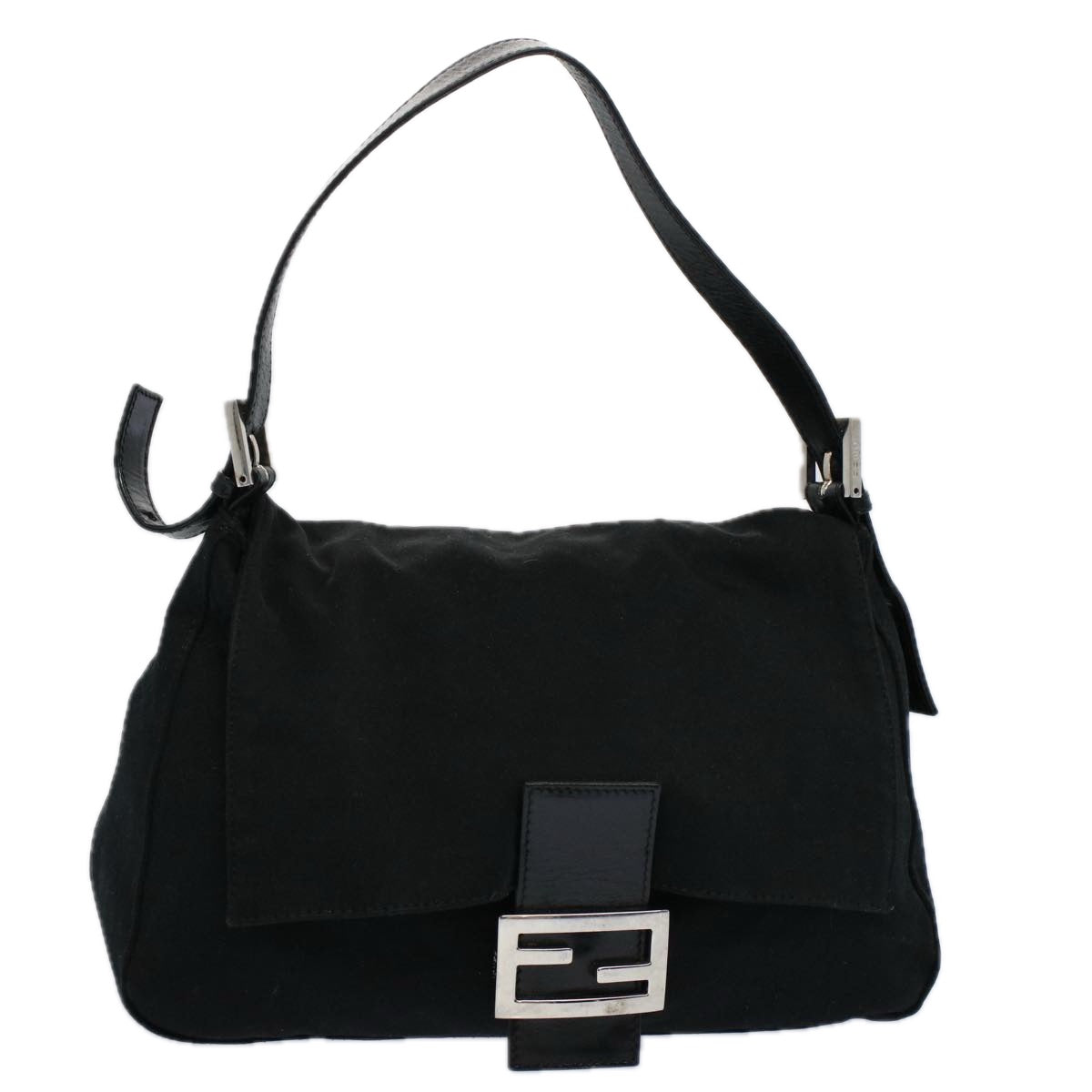 FENDI Mamma Baguette Shoulder Bag Nylon Black 2308 26325 008 ep2426