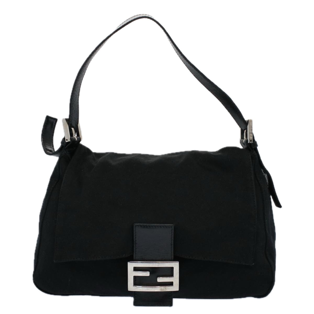 FENDI Mamma Baguette Shoulder Bag Nylon Black 2308 26325 008 ep2426