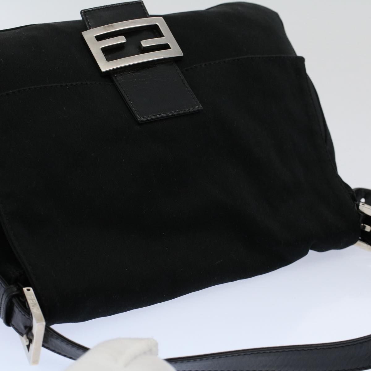 FENDI Mamma Baguette Shoulder Bag Nylon Black 2308 26325 008 ep2426