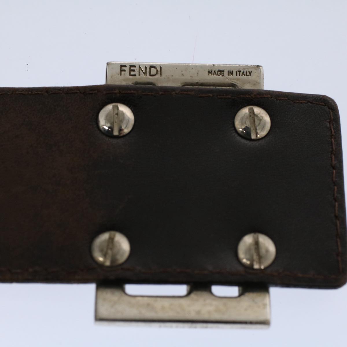 FENDI Zucca Canvas Mamma Baguette Shoulder Bag Black Brown ep2428