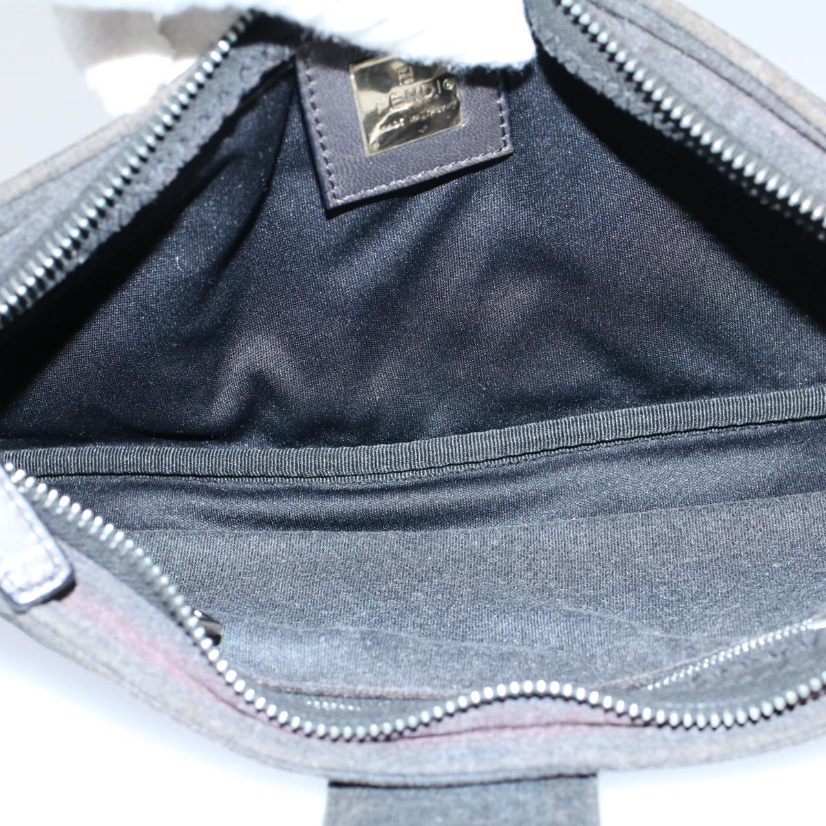 FENDI Mamma Baguette Shoulder Bag Cotton Gray 2354 26685 099 ep2430
