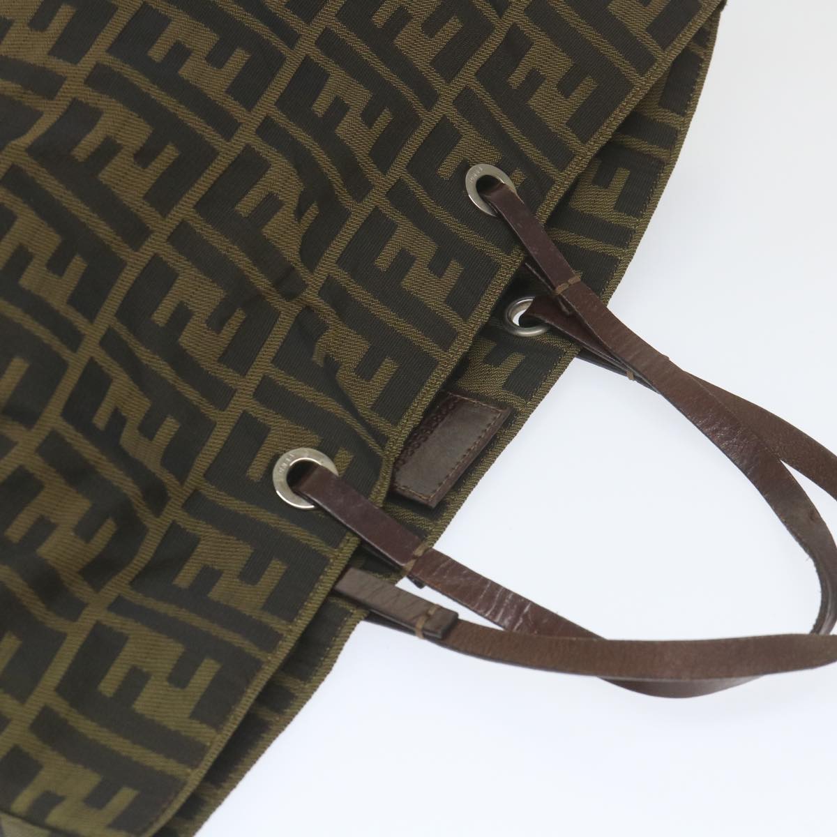 FENDI Zucca Canvas Tote Bag Black Brown ep2432