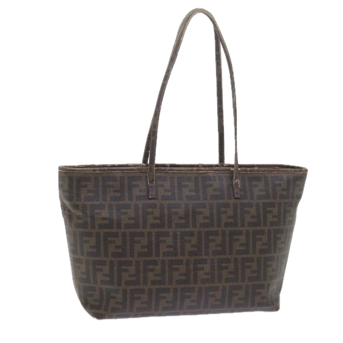 FENDI Zucca Canvas Tote Bag Black Brown ep2435
